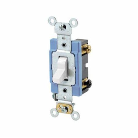 LEVITON Toggle Switch 15A 120 277V 3Way Tgle Sw White 1203-2W